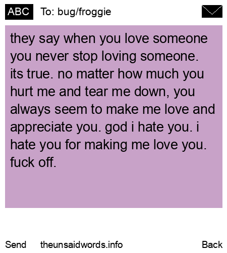 unsent message to bug/froggie