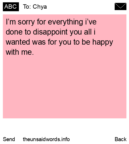unsent message to Chya