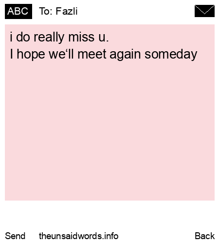 unsent message to Fazli