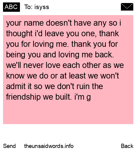 unsent message to isyss