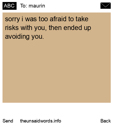 unsent message to maurin