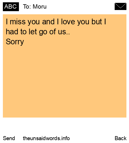 unsent message to Moru