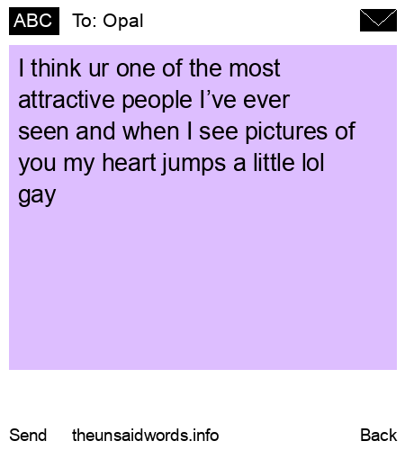 unsent message to Opal