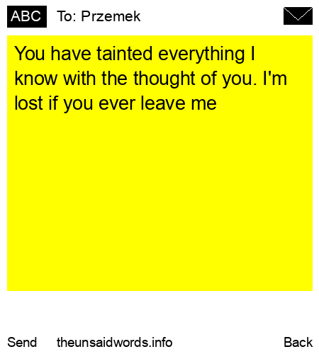 unsent message to Przemek 