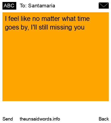 unsent message to Santamaria