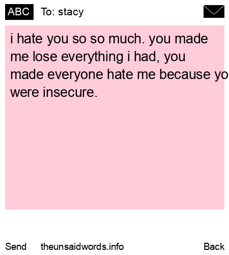 unsent message to stacy