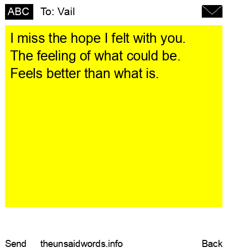 unsent message to Vail