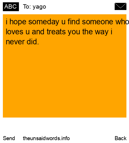 unsent message to yago