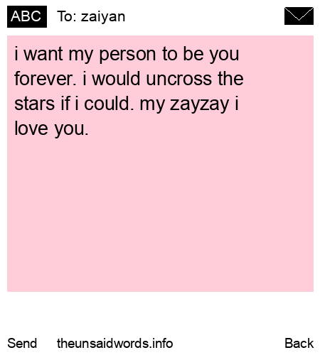 unsent message to zaiyan