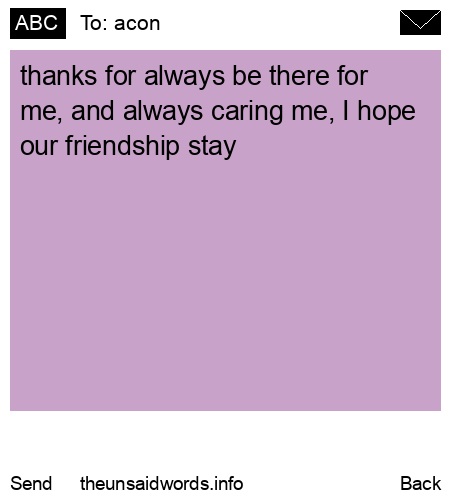 unsent message to acon