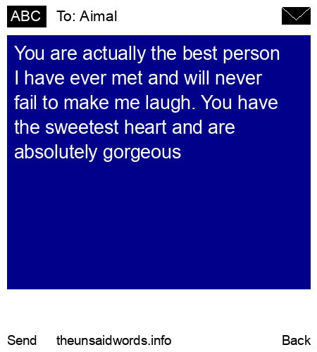 unsent message to Aimal