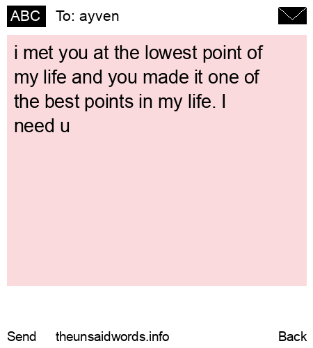 unsent message to ayven 