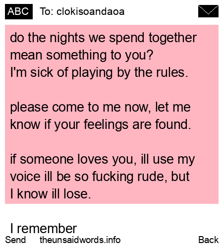 unsent message to clokisoandaoa