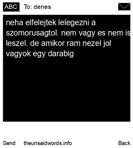 unsent message to denes