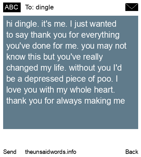 unsent message to dingle