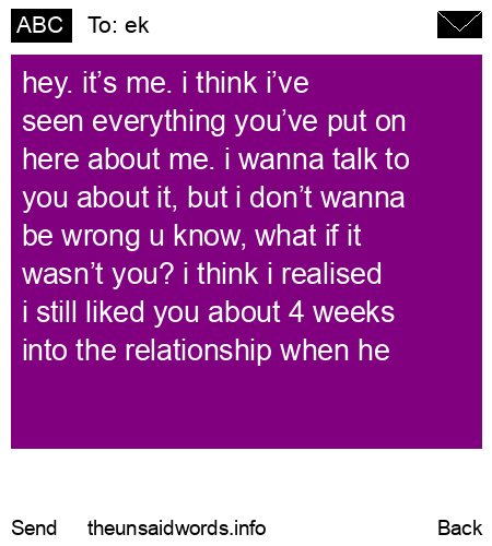 unsent message to ek