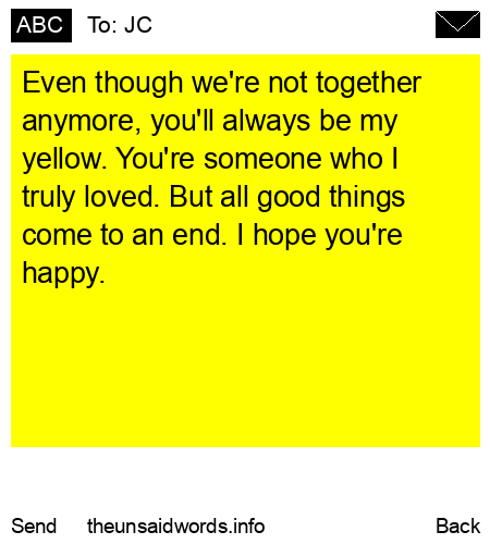 unsent message to JC