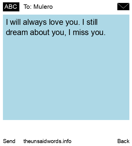 unsent message to Mulero