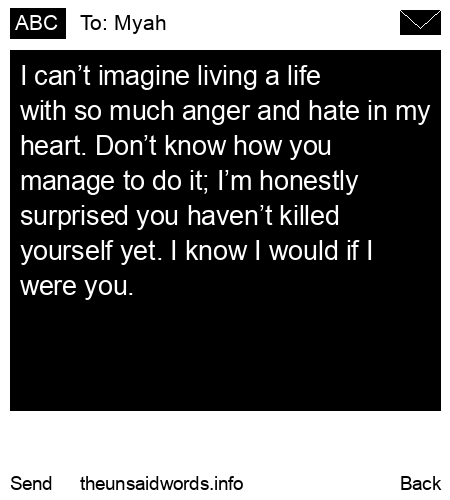 unsent message to Myah