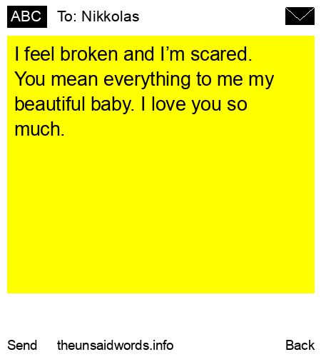 unsent message to Nikkolas
