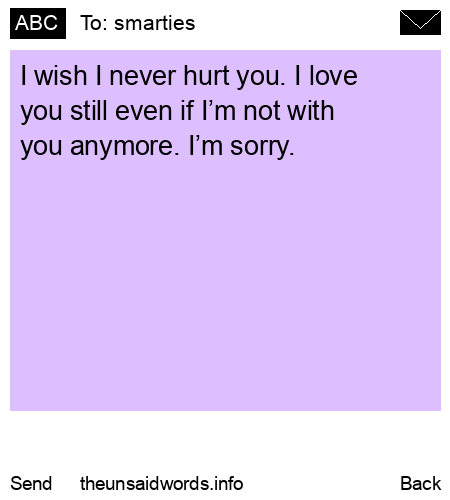 unsent message to smarties