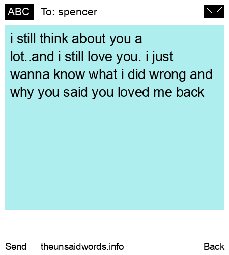 unsent message to spencer