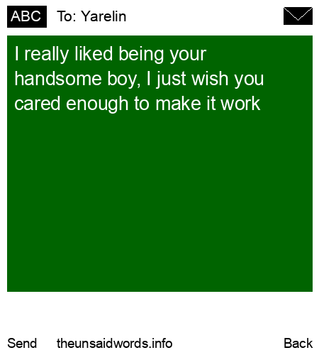 unsent message to Yarelin