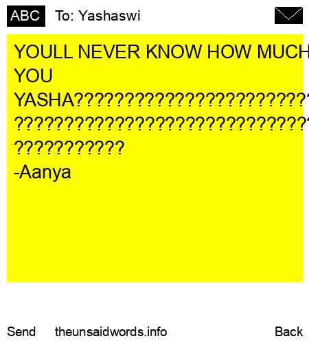 unsent message to Yashaswi