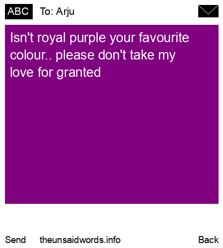 unsent message to Arju