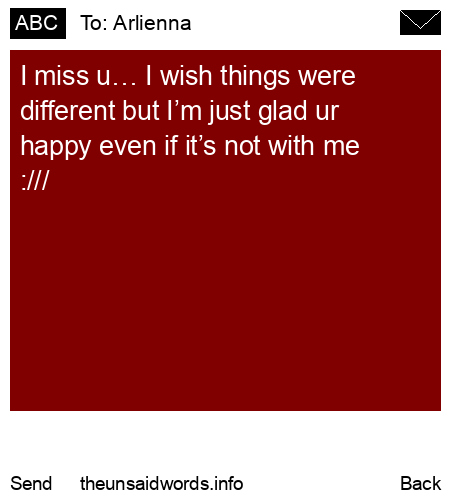 unsent message to Arlienna