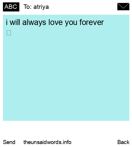 unsent message to atriya