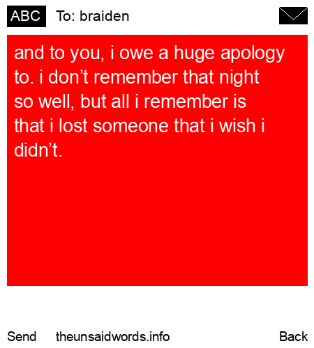 unsent message to braiden