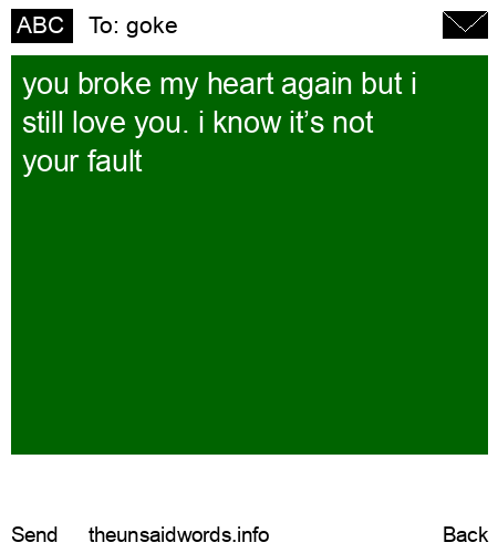 unsent message to goke