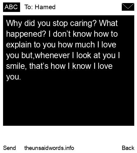 unsent message to Hamed