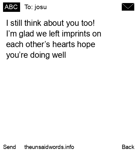 unsent message to josu