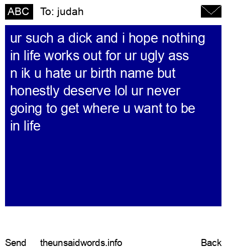 unsent message to judah