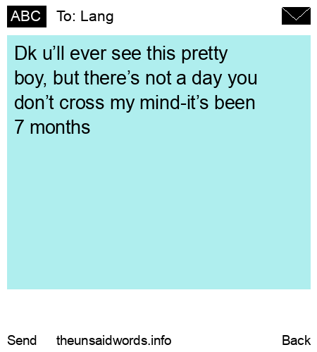 unsent message to Lang