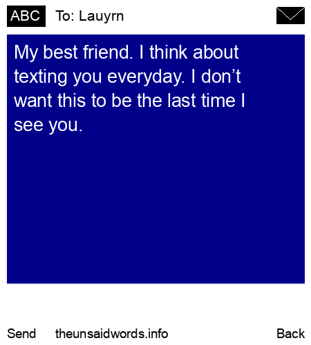 unsent message to Lauyrn