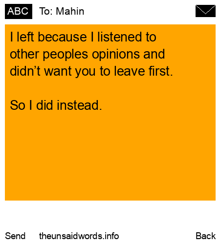 unsent message to Mahin