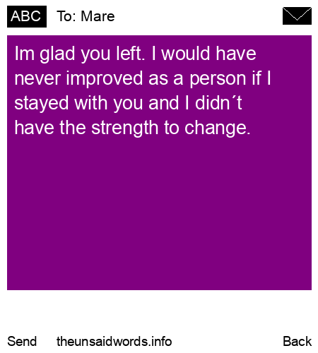 unsent message to Mare