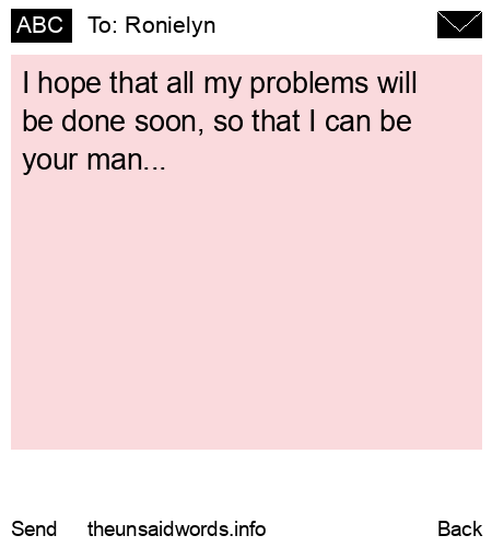 unsent message to Ronielyn