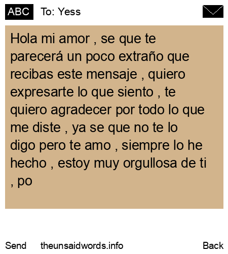 unsent message to Yess