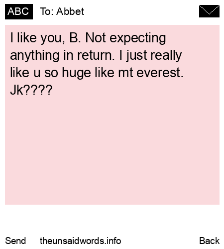unsent message to Abbet