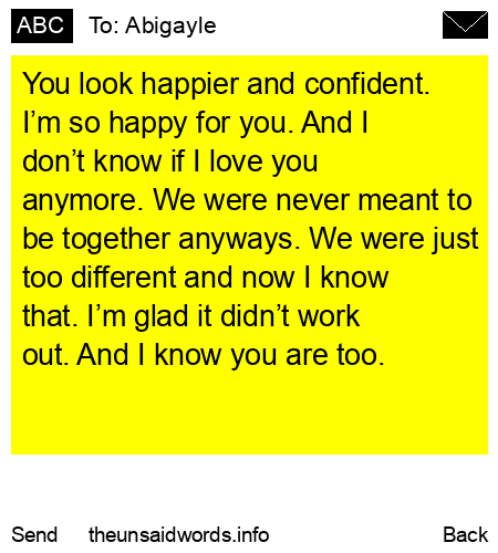 unsent message to Abigayle