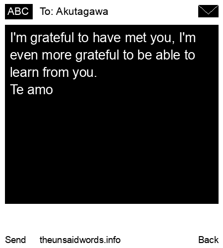unsent message to Akutagawa