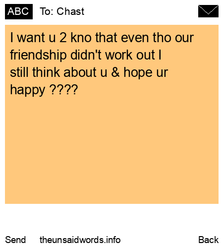 unsent message to Chast