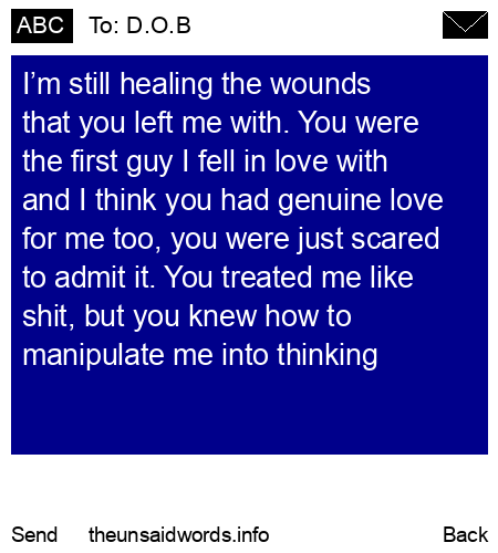 unsent message to D.O.B