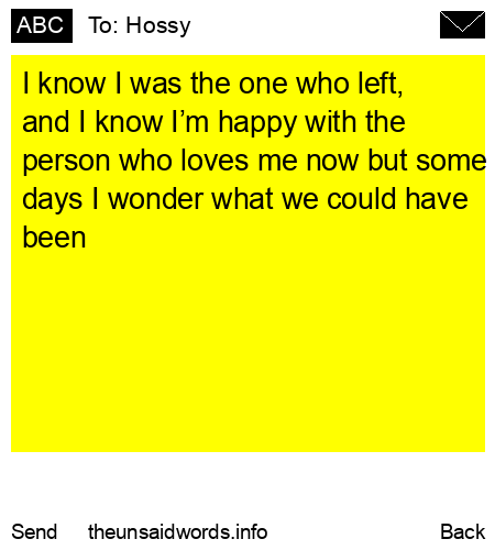 unsent message to Hossy