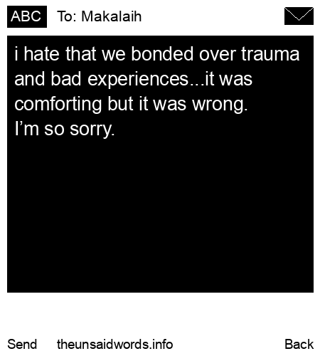 unsent message to Makalaih