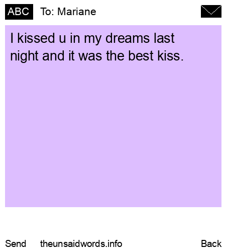 unsent message to Mariane 